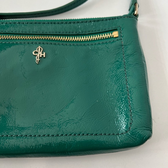 Cole Haan Mini Jitney Ali Crossbody Bag Patent Leather in Green - Picture 3 of 5